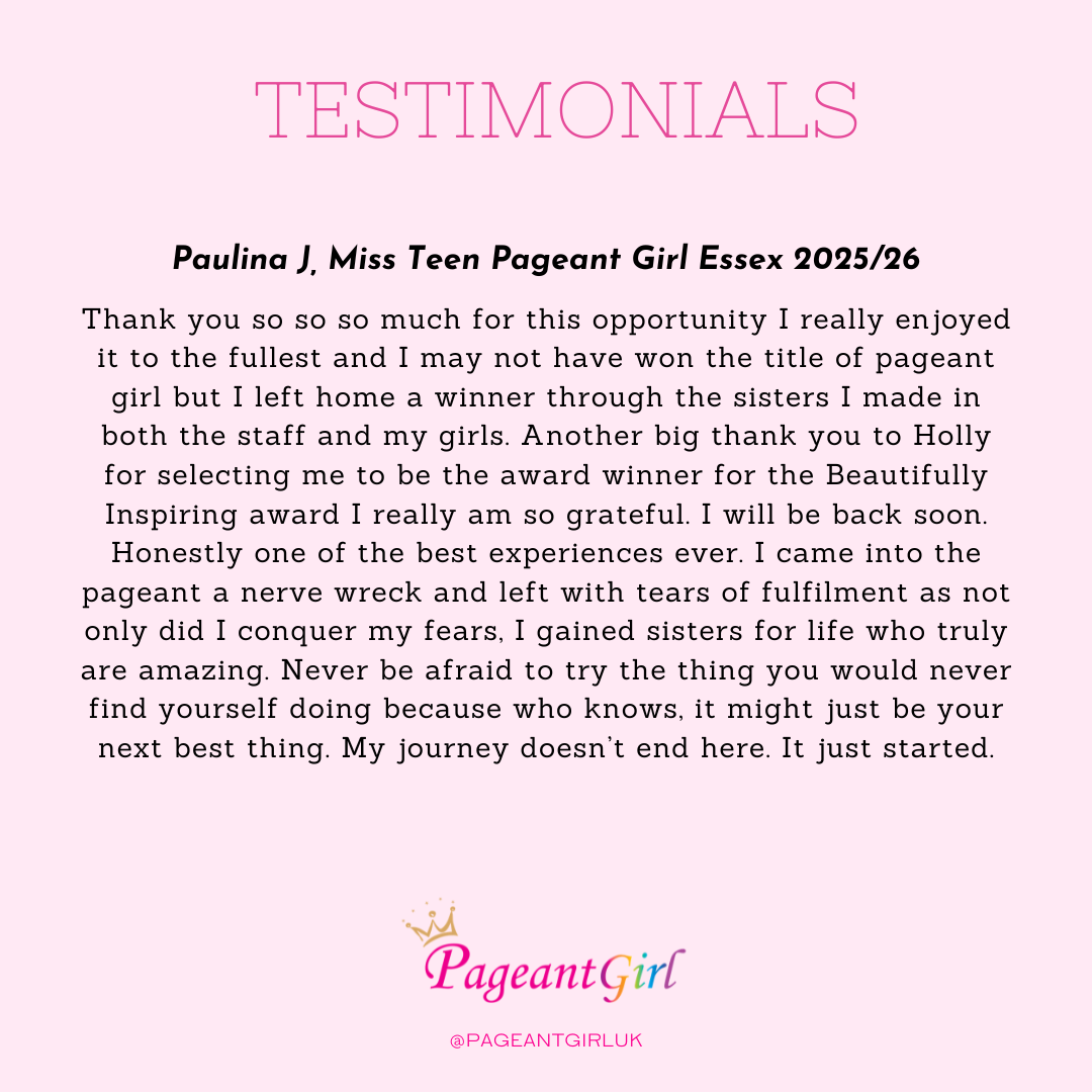Testimonials - Pageant Girl